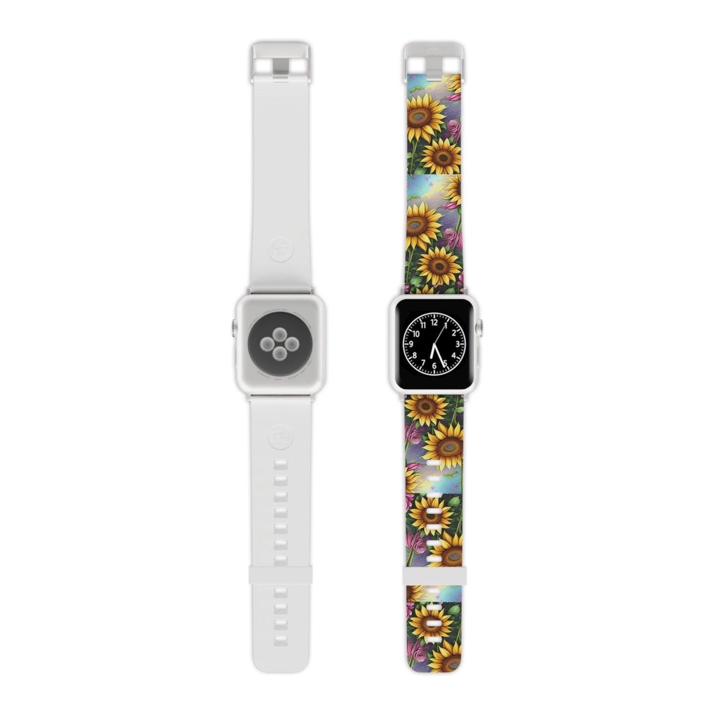 Whimsical Sunflower & Rose Garden Apple Watch Band - BOGO Cases
