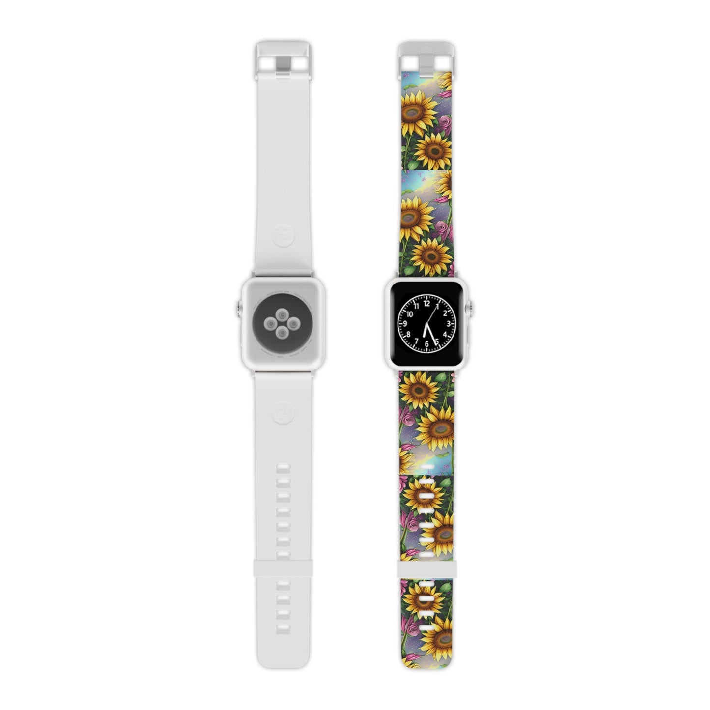  Whimsical Sunflower & Rose Garden Apple Watch Band - BOGO Cases