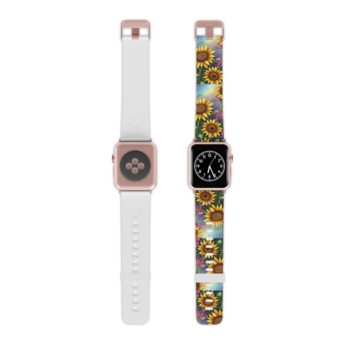  Whimsical Sunflower & Rose Garden Apple Watch Band - BOGO Cases