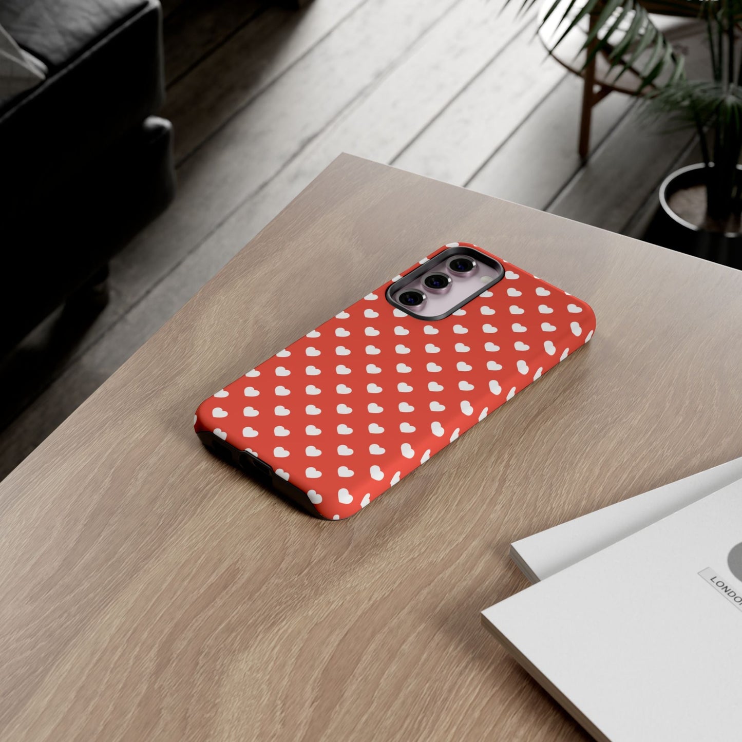 White Hearts on Red Samsung Case - BOGO Cases