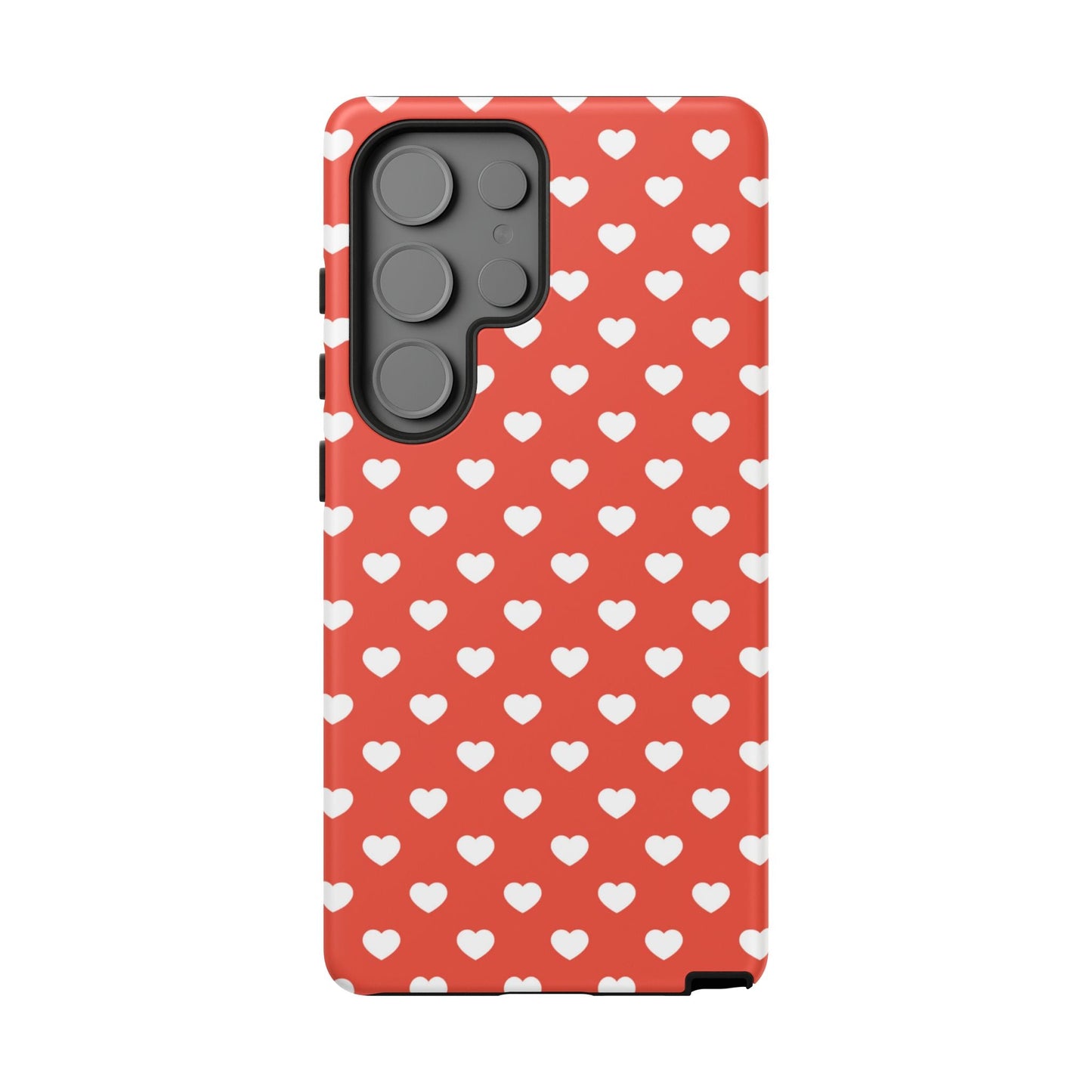 White Hearts on Red Samsung Case - BOGO Cases
