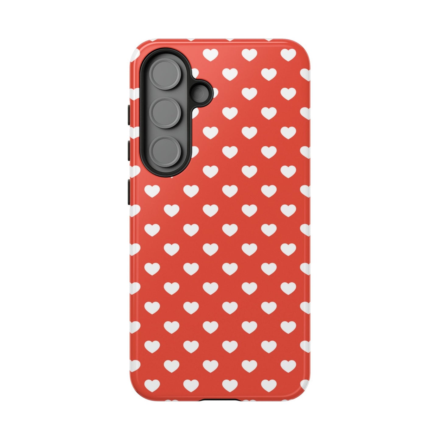 White Hearts on Red Samsung Case - BOGO Cases