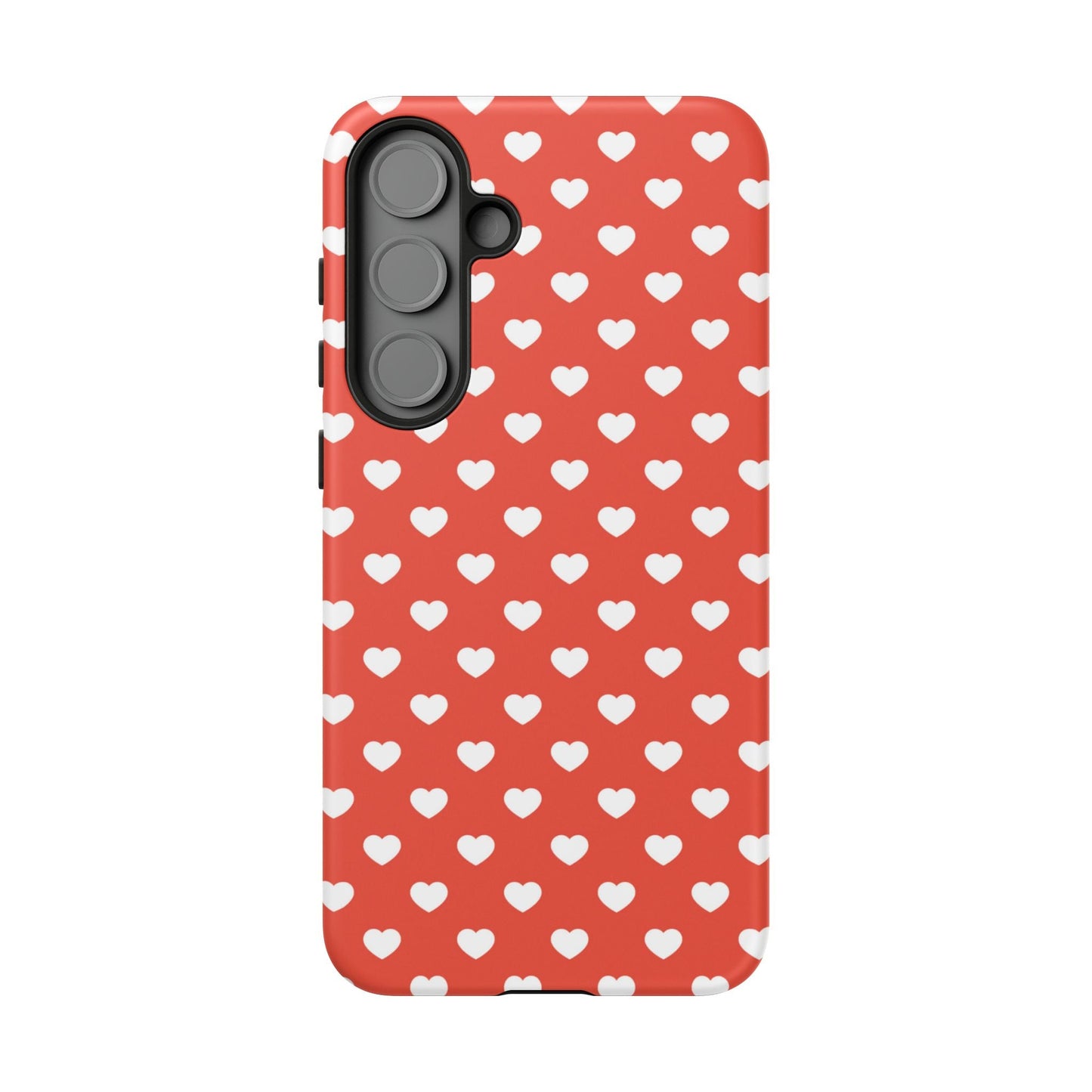 White Hearts on Red Samsung Case - BOGO Cases