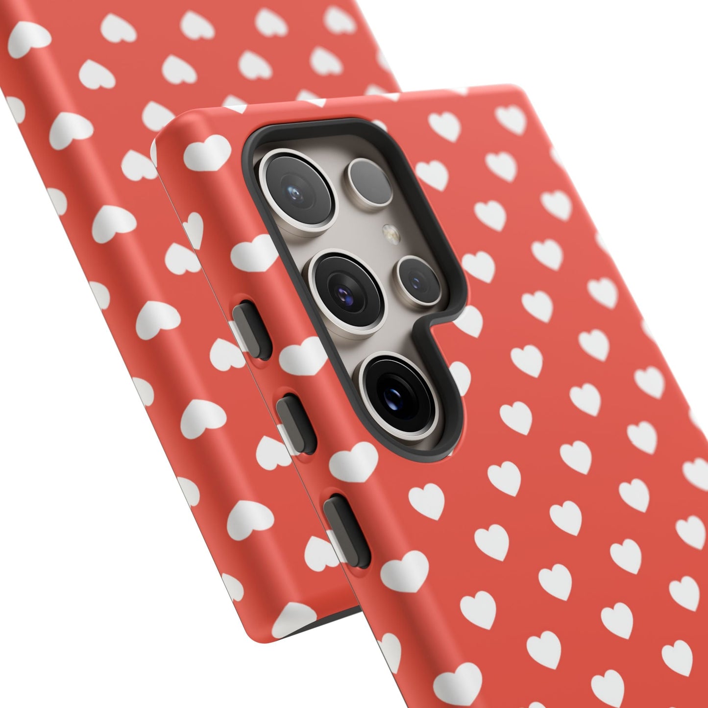 White Hearts on Red Samsung Case - BOGO Cases