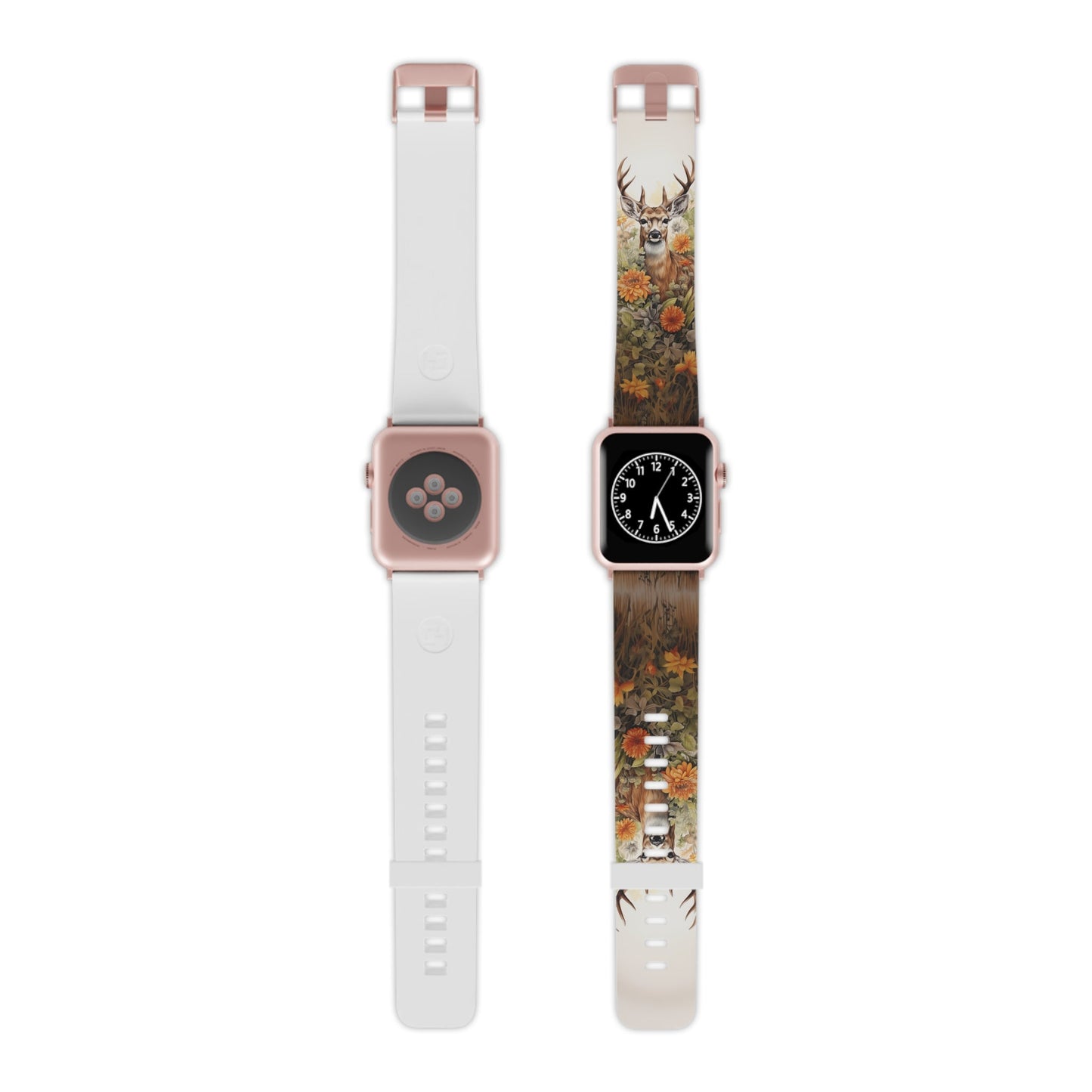 Whitetail Deer Buck Floral Apple Watch Band - BOGO Cases