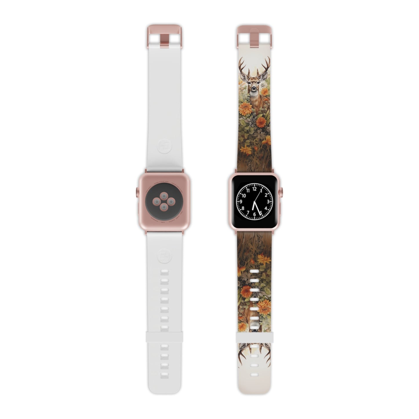 Whitetail Deer Buck Floral Apple Watch Band - BOGO Cases