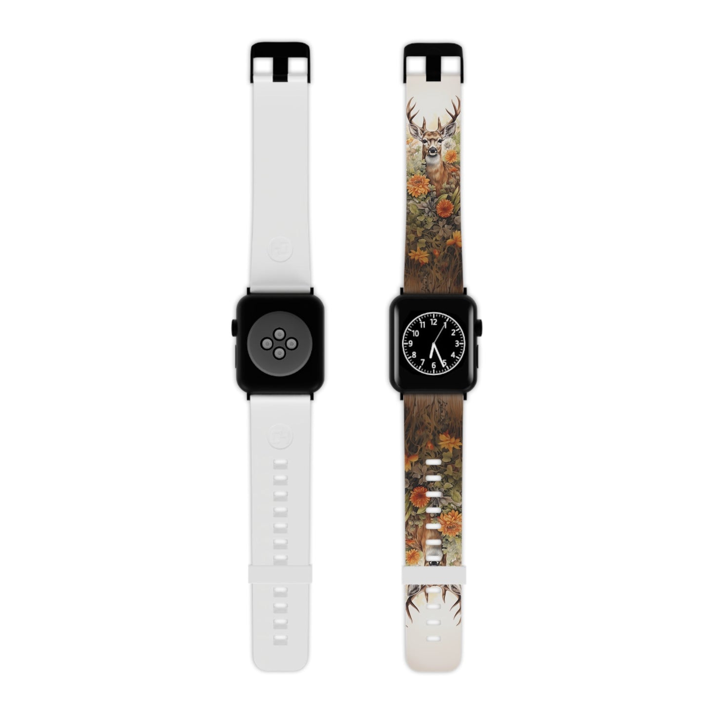 Whitetail Deer Buck Floral Apple Watch Band - BOGO Cases