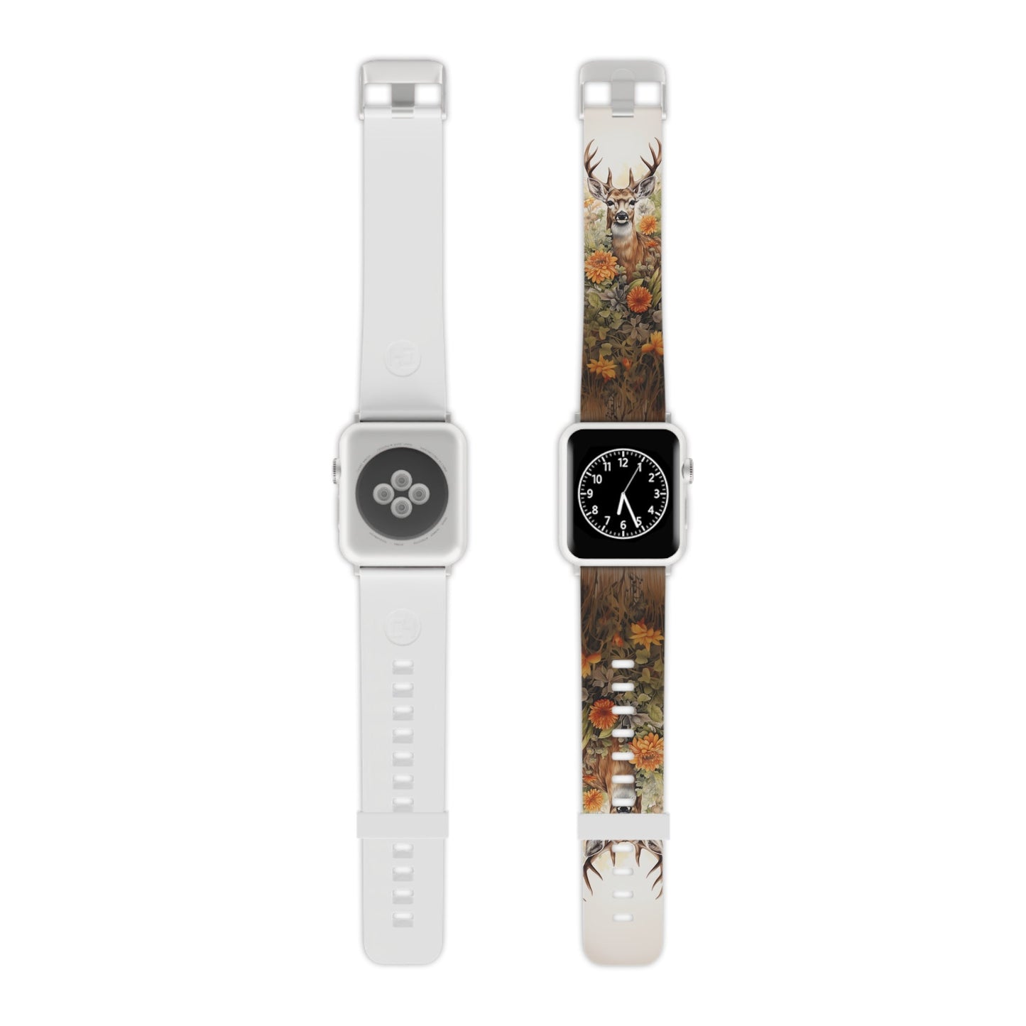 Whitetail Deer Buck Floral Apple Watch Band - BOGO Cases
