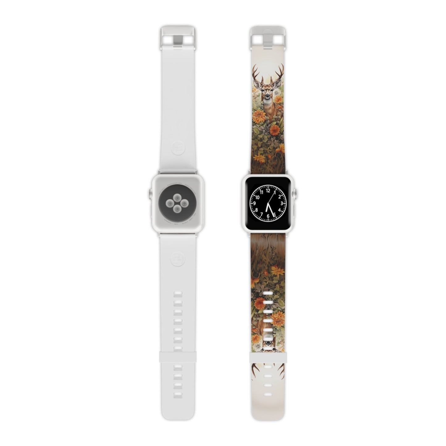 Whitetail Deer Buck Floral Apple Watch Band - BOGO Cases