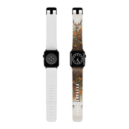 Whitetail Deer Buck Floral Apple Watch Band - BOGO Cases