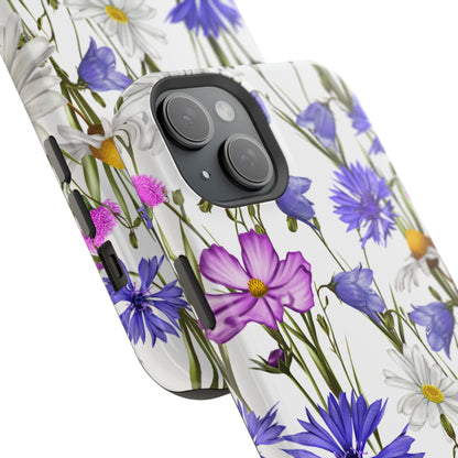 Wildflower Meadow MagSafe Case – Purple, Blue, and White Floral Design - BOGO Cases