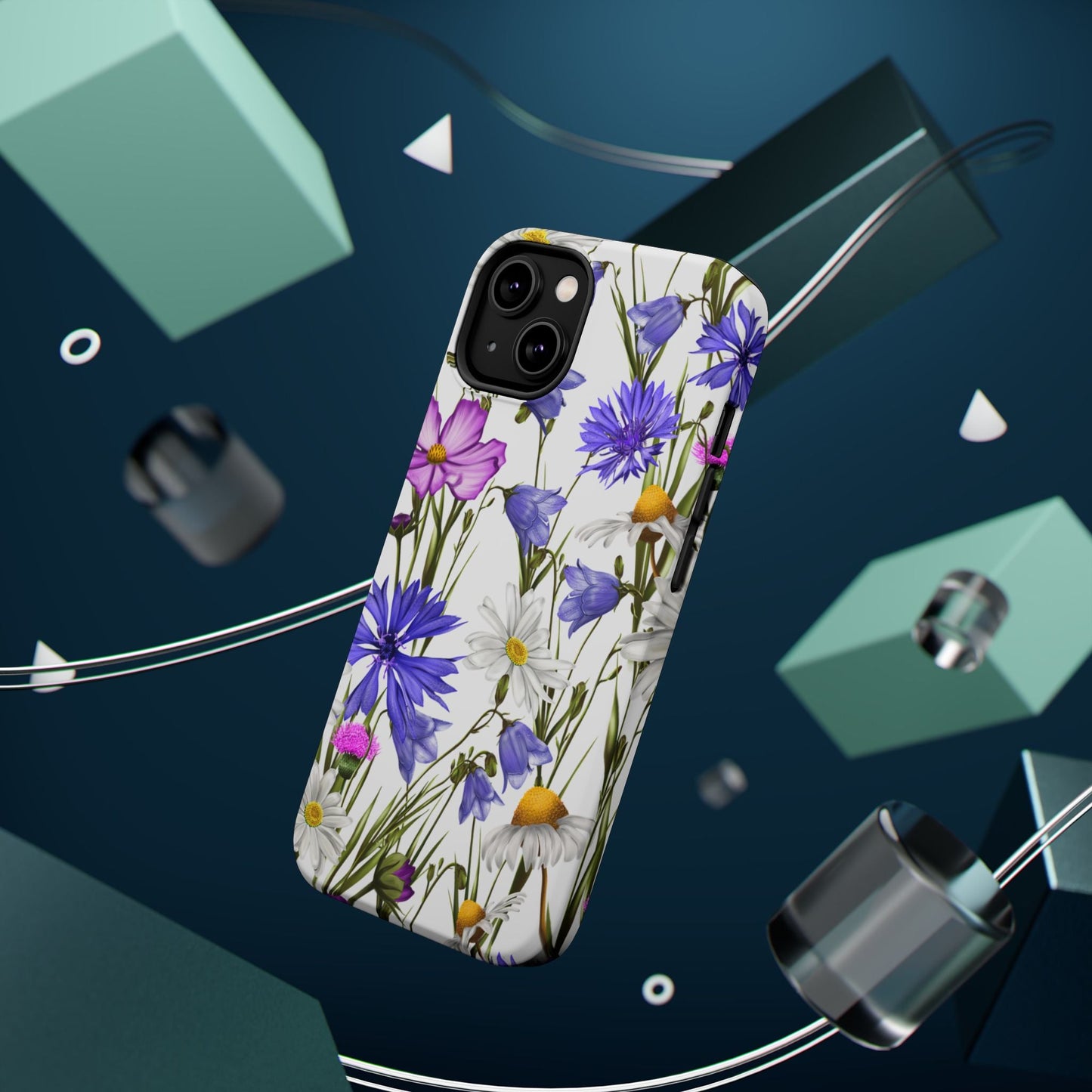 Wildflower Meadow MagSafe Case – Purple, Blue, and White Floral Design - BOGO Cases