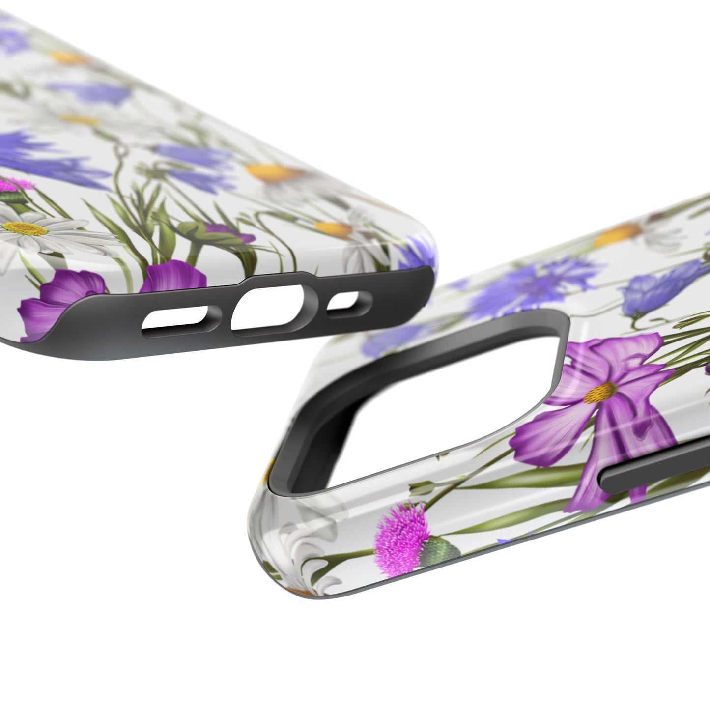 Wildflower Meadow MagSafe Case – Purple, Blue, and White Floral Design - BOGO Cases