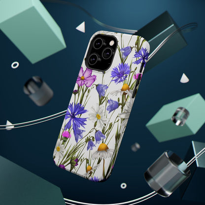 Wildflower Meadow MagSafe Case – Purple, Blue, and White Floral Design - BOGO Cases