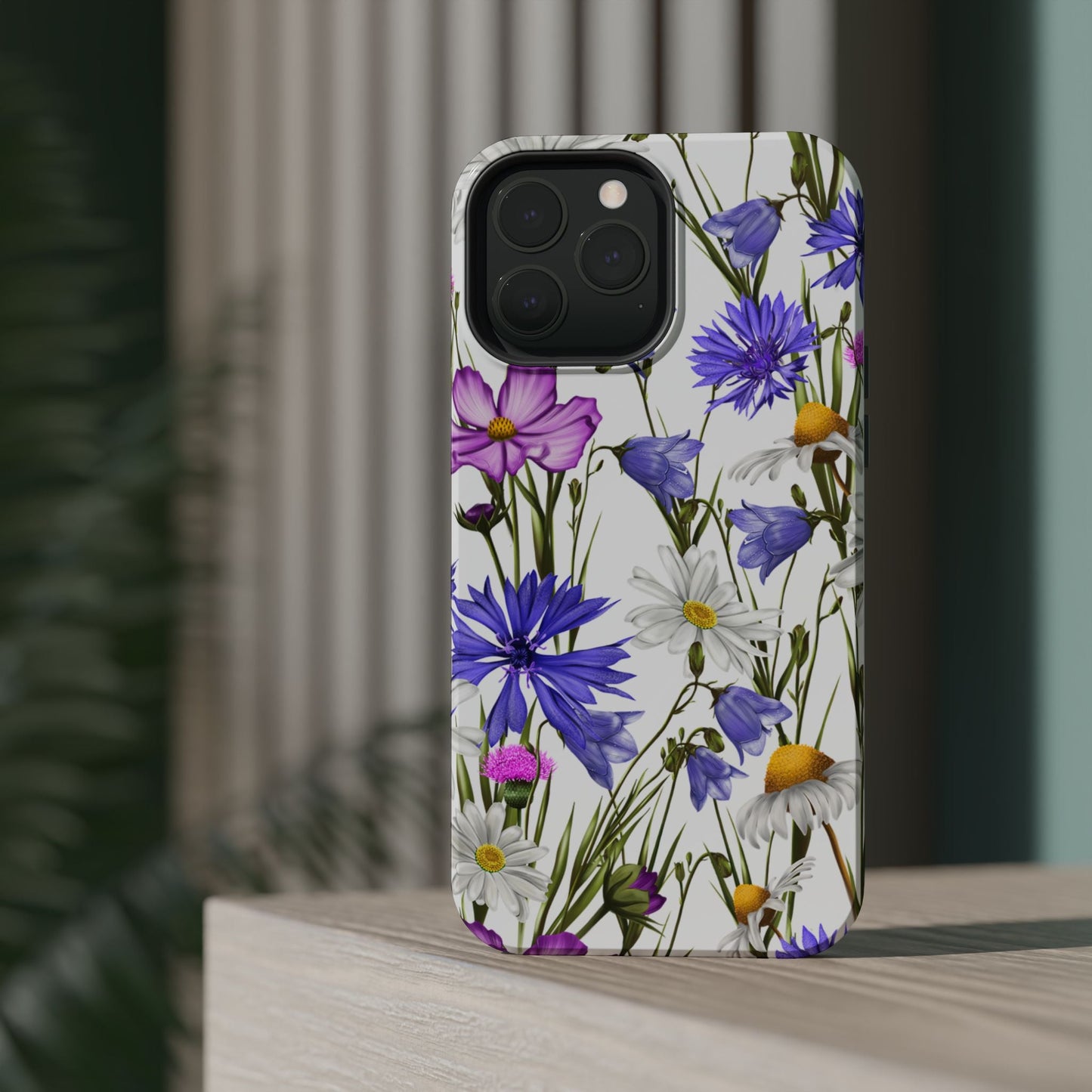 Wildflower Meadow MagSafe Case – Purple, Blue, and White Floral Design - BOGO Cases