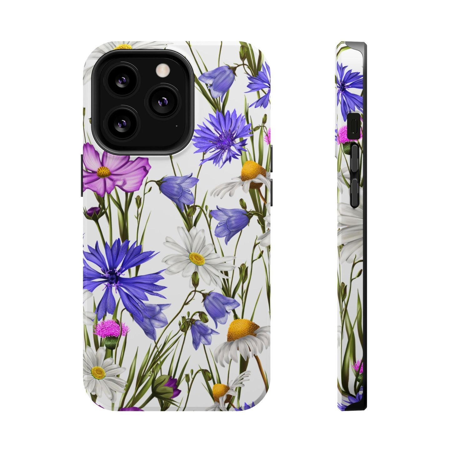 Wildflower Meadow MagSafe Case – Purple, Blue, and White Floral Design - BOGO Cases