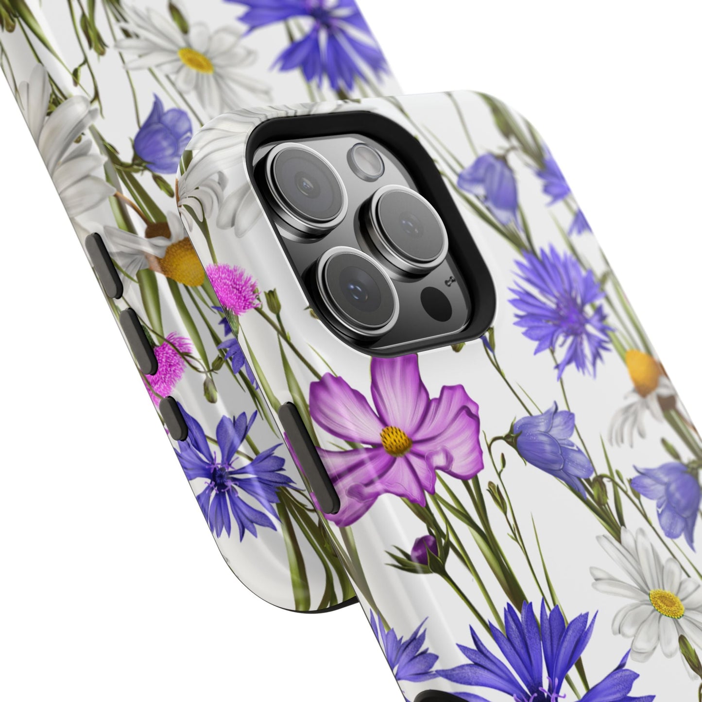Wildflower Meadow MagSafe Case – Purple, Blue, and White Floral Design - BOGO Cases