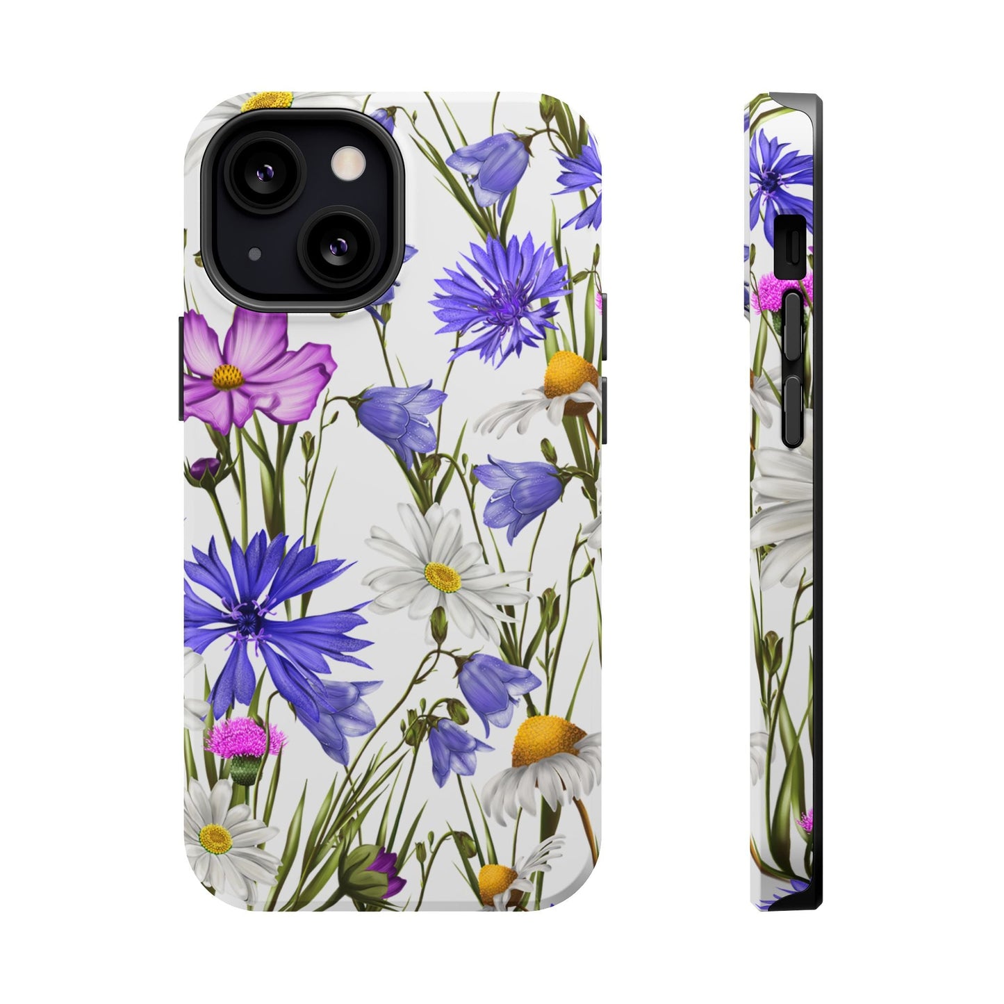Wildflower Meadow MagSafe Case – Purple, Blue, and White Floral Design - BOGO Cases