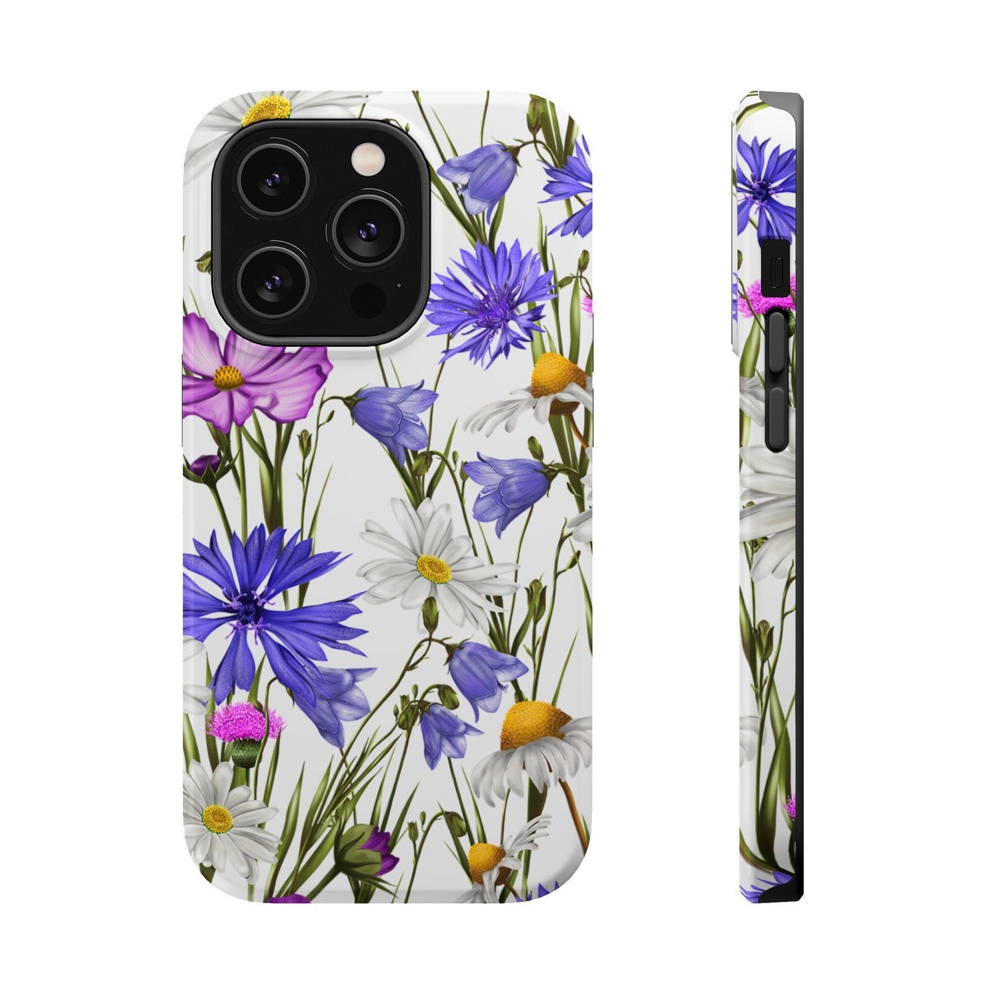 Wildflower Meadow MagSafe Case – Purple, Blue, and White Floral Design - BOGO Cases