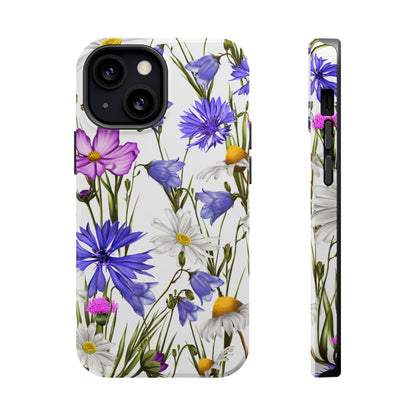 Wildflower Meadow MagSafe Case – Purple, Blue, and White Floral Design - BOGO Cases
