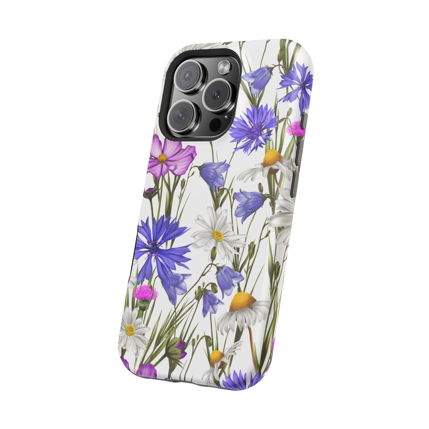 Wildflower Meadow MagSafe Case – Purple, Blue, and White Floral Design - BOGO Cases