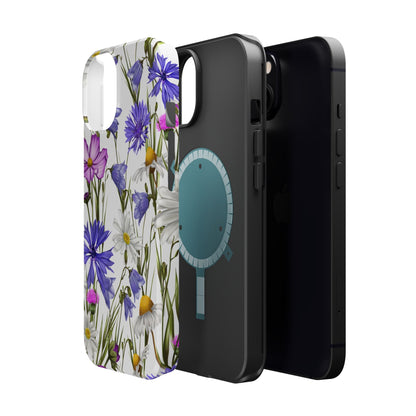 Wildflower Meadow MagSafe Case – Purple, Blue, and White Floral Design - BOGO Cases