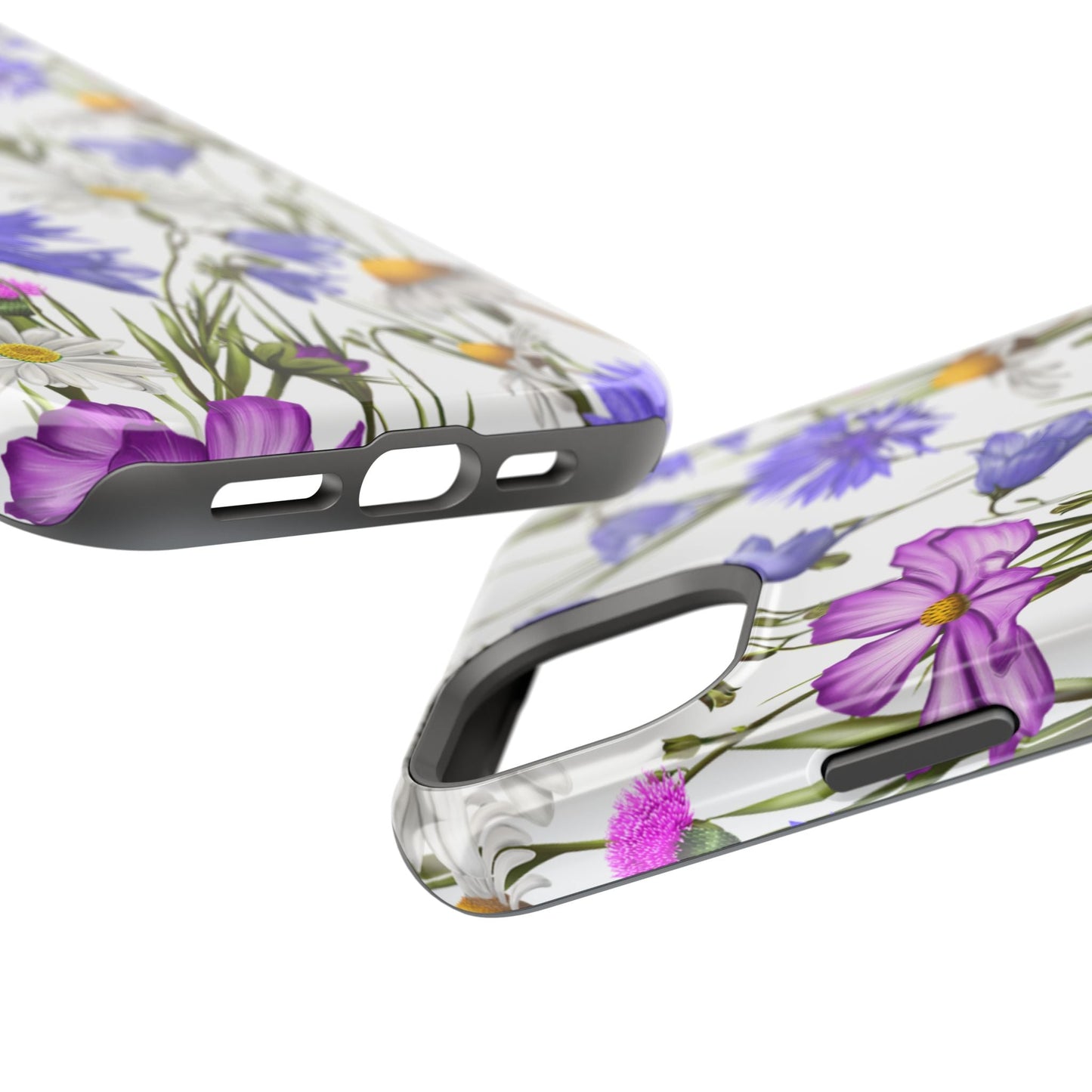 Wildflower Meadow MagSafe Case – Purple, Blue, and White Floral Design - BOGO Cases