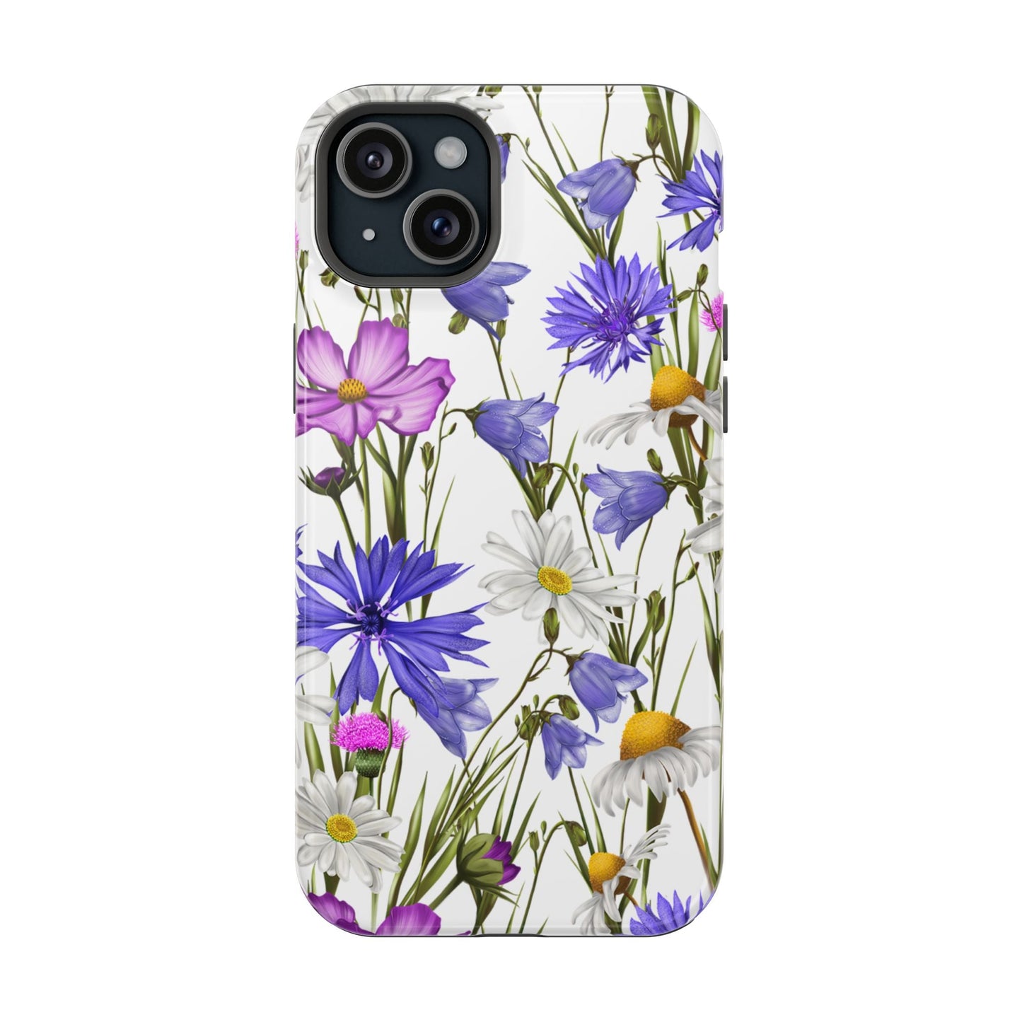 Wildflower Meadow MagSafe Case – Purple, Blue, and White Floral Design - BOGO Cases