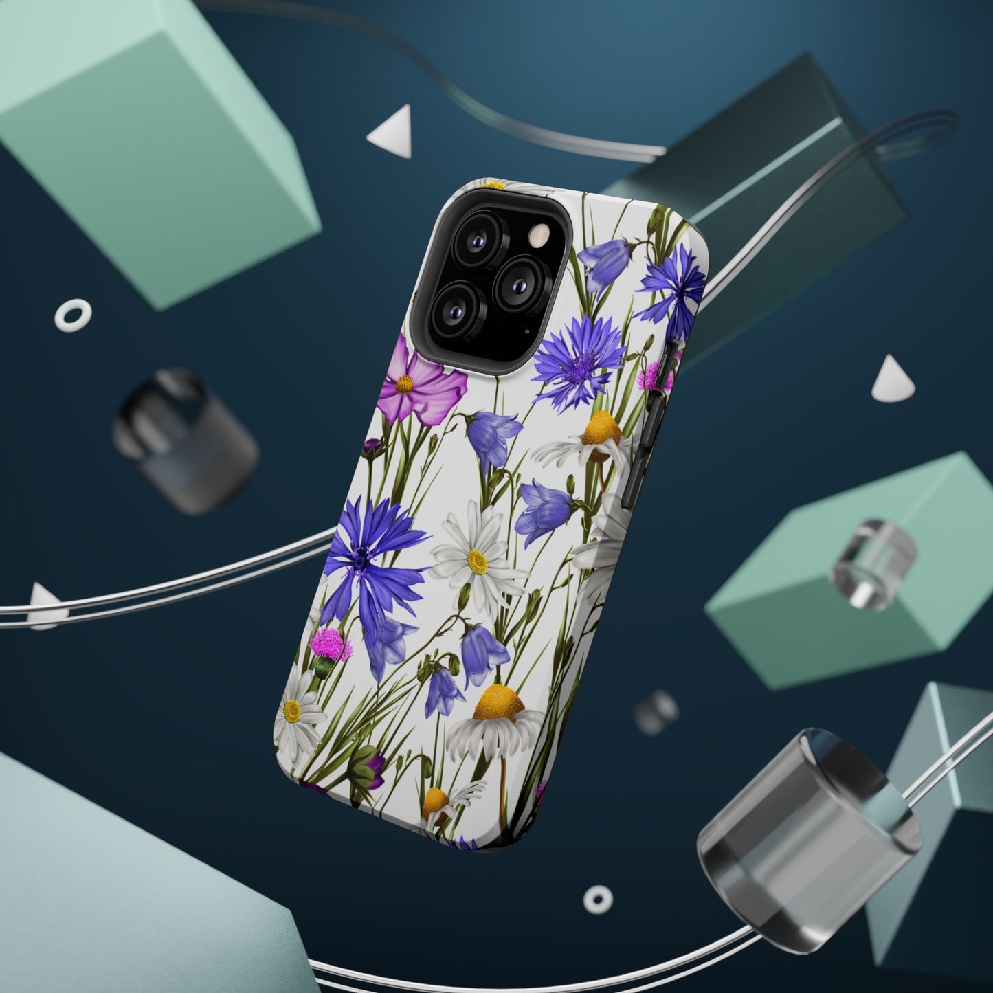 Wildflower Meadow MagSafe Case – Purple, Blue, and White Floral Design - BOGO Cases