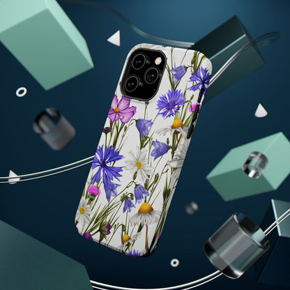 Wildflower Meadow MagSafe Case – Purple, Blue, and White Floral Design - BOGO Cases