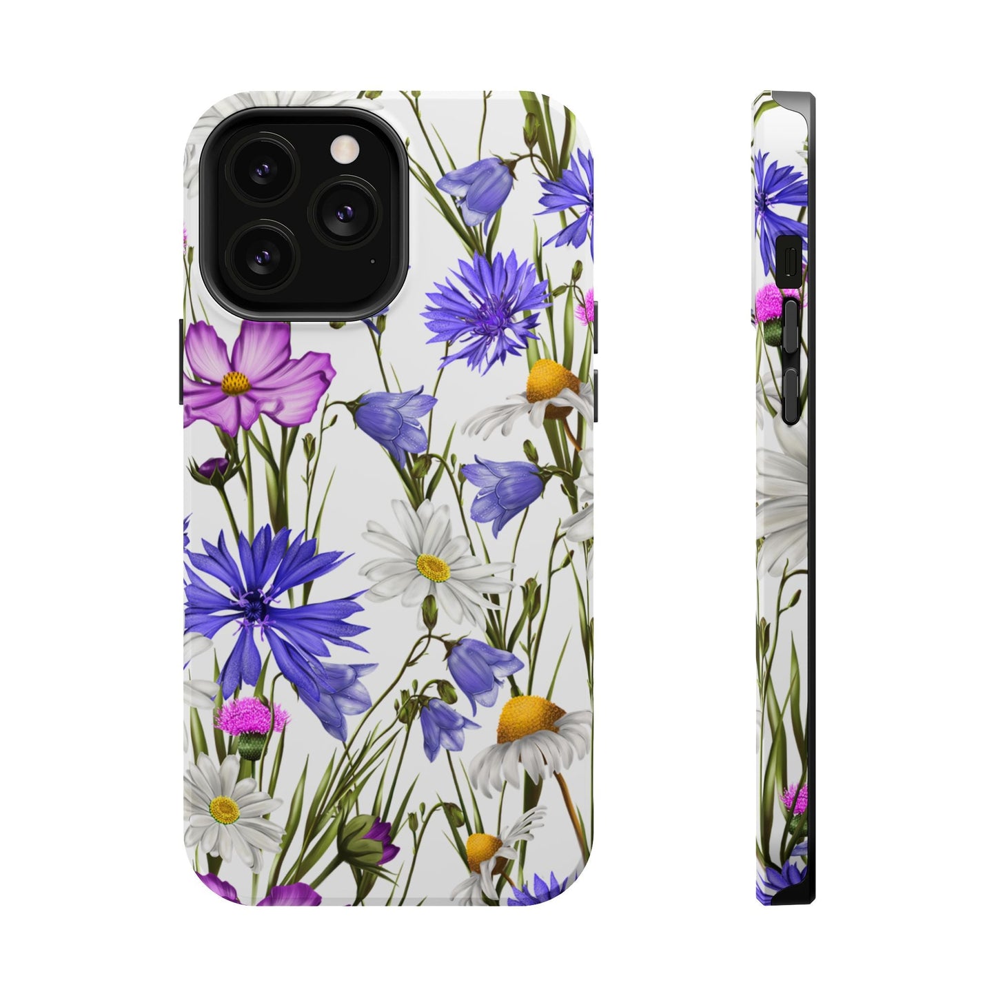 Wildflower Meadow MagSafe Case – Purple, Blue, and White Floral Design - BOGO Cases