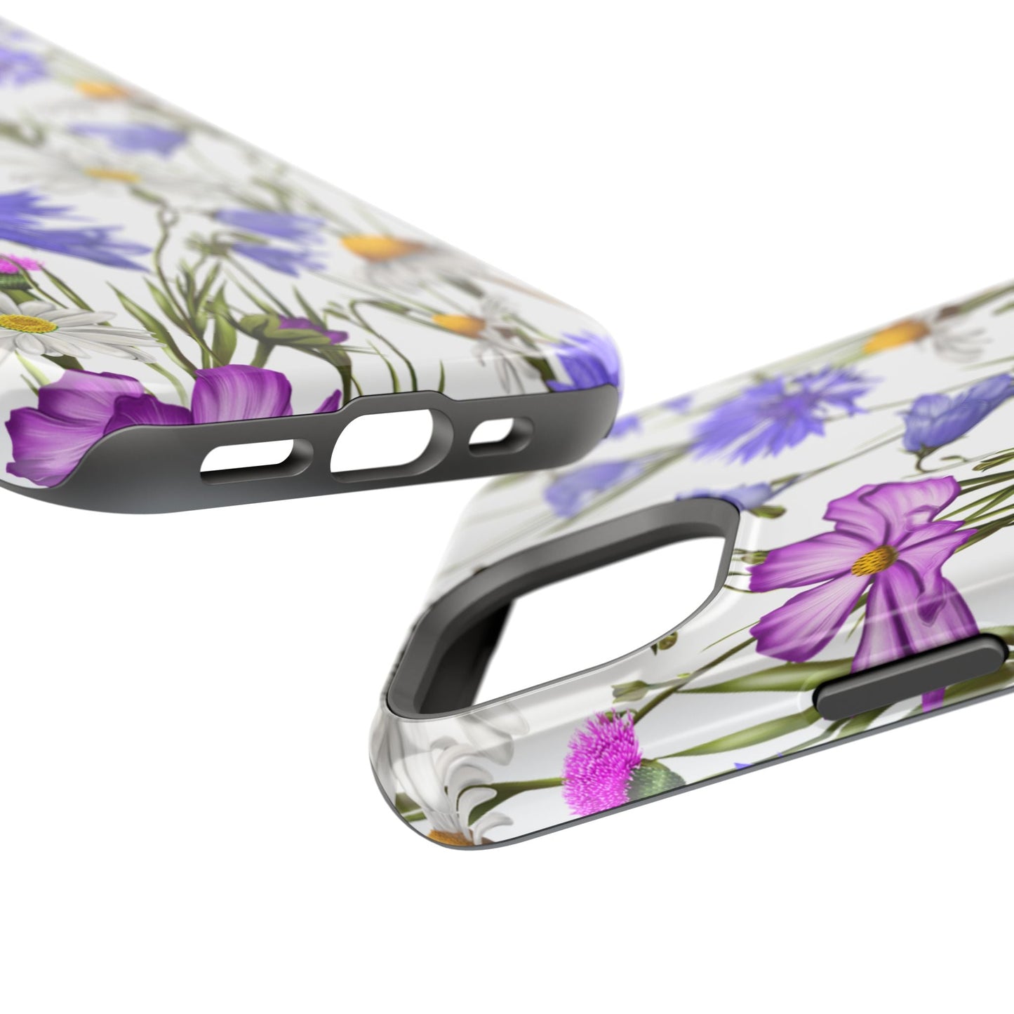 Wildflower Meadow MagSafe Case – Purple, Blue, and White Floral Design - BOGO Cases