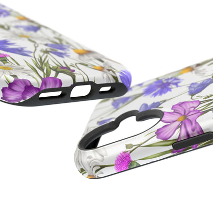 Wildflower Meadow MagSafe Case – Purple, Blue, and White Floral Design - BOGO Cases