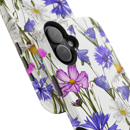 Wildflower Meadow MagSafe Case – Purple, Blue, and White Floral Design - BOGO Cases