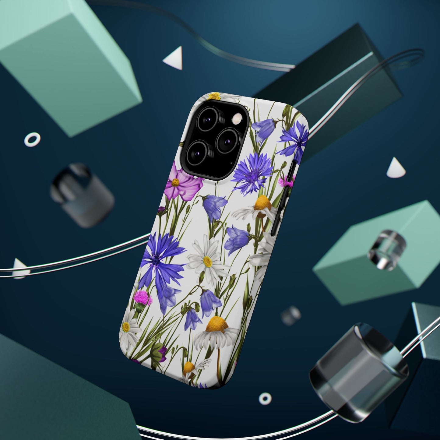 Wildflower Meadow MagSafe Case – Purple, Blue, and White Floral Design - BOGO Cases