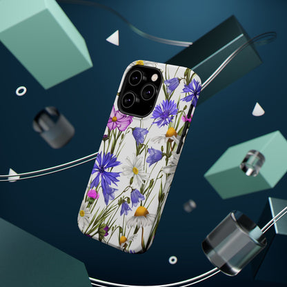 Wildflower Meadow MagSafe Case – Purple, Blue, and White Floral Design - BOGO Cases