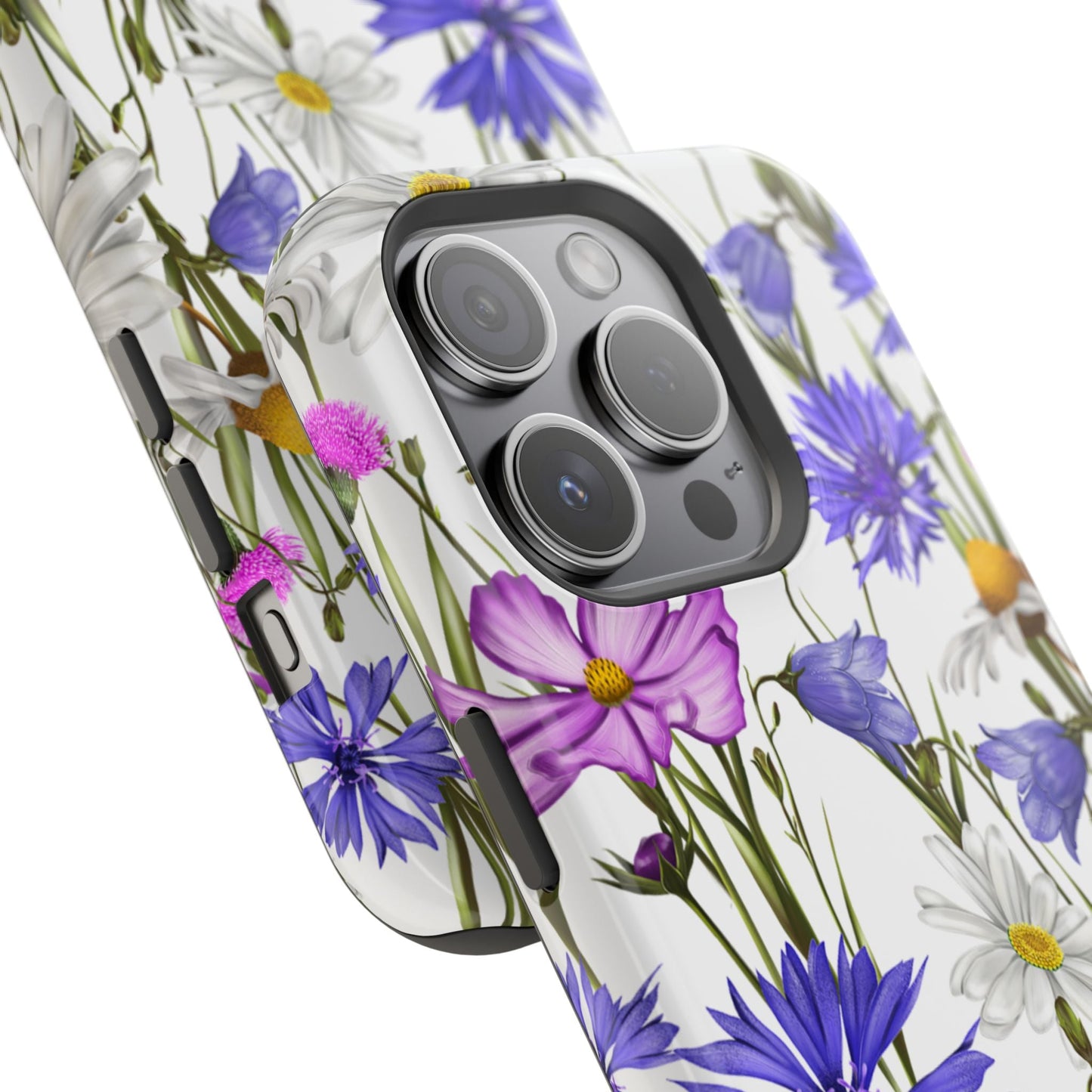 Wildflower Meadow MagSafe Case – Purple, Blue, and White Floral Design - BOGO Cases