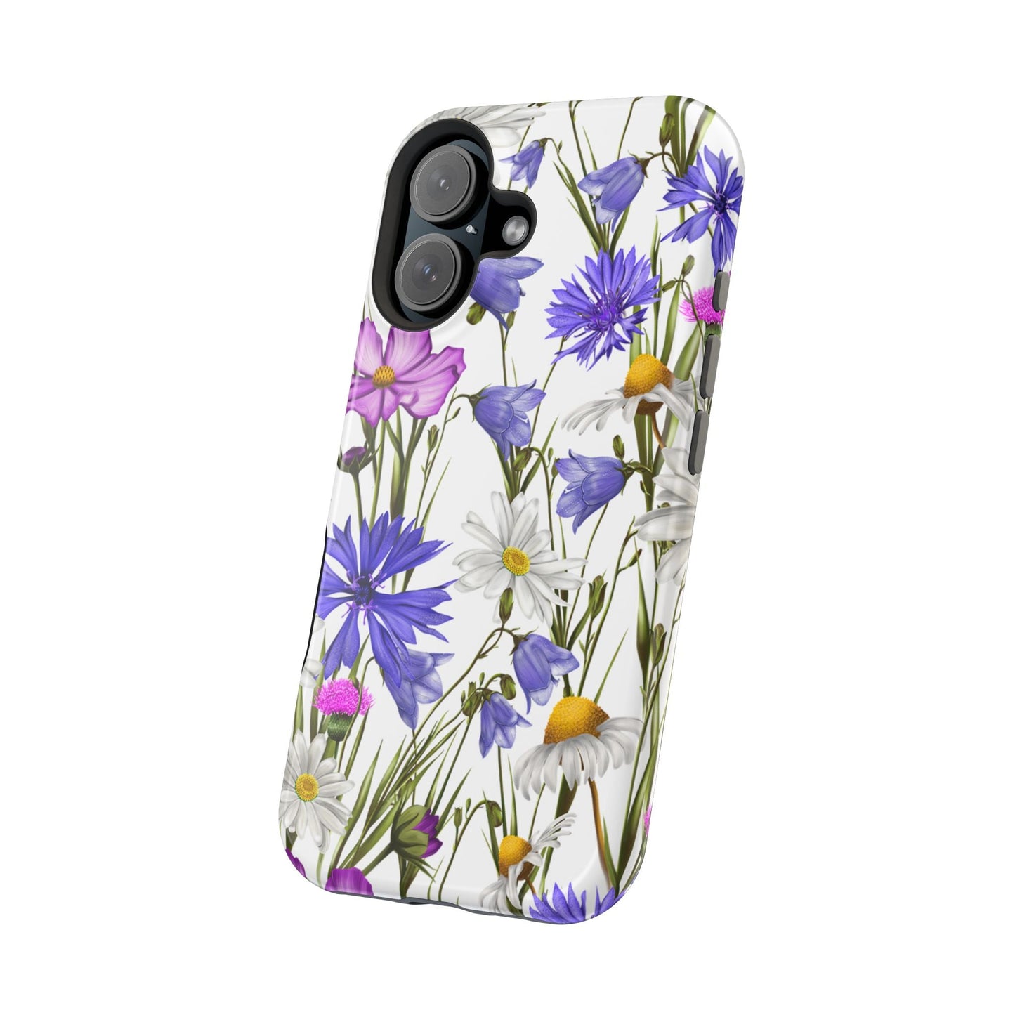 Wildflower Meadow MagSafe Case – Purple, Blue, and White Floral Design - BOGO Cases
