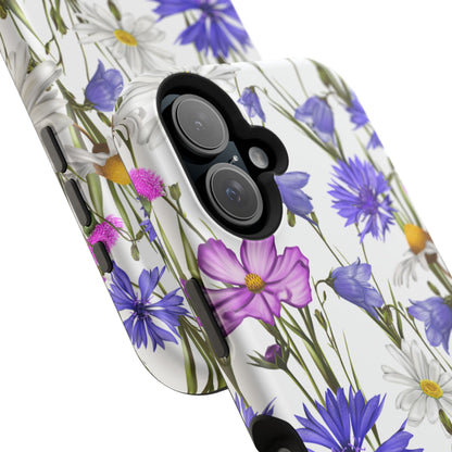 Wildflower Meadow MagSafe Case – Purple, Blue, and White Floral Design - BOGO Cases