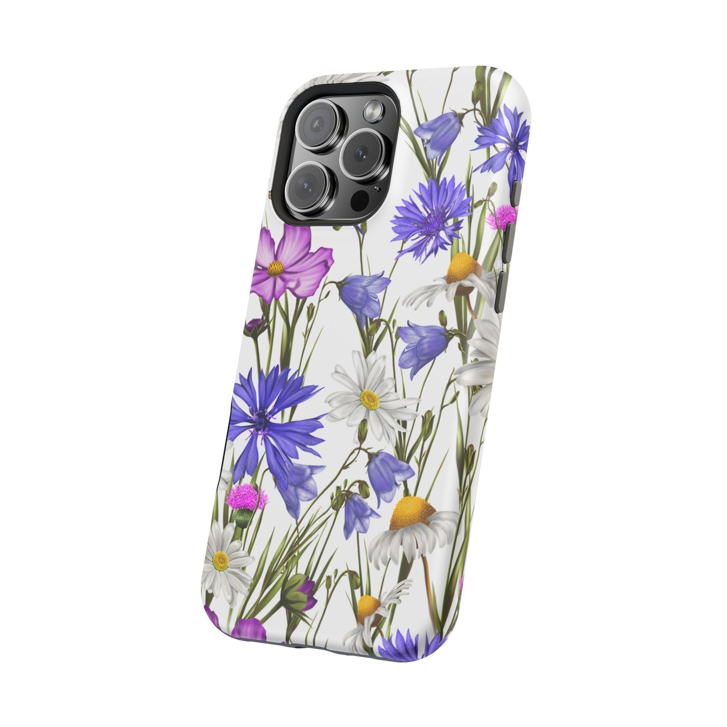 Wildflower Meadow MagSafe Case – Purple, Blue, and White Floral Design - BOGO Cases