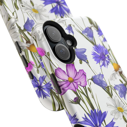 Wildflower Meadow MagSafe Case – Purple, Blue, and White Floral Design - BOGO Cases