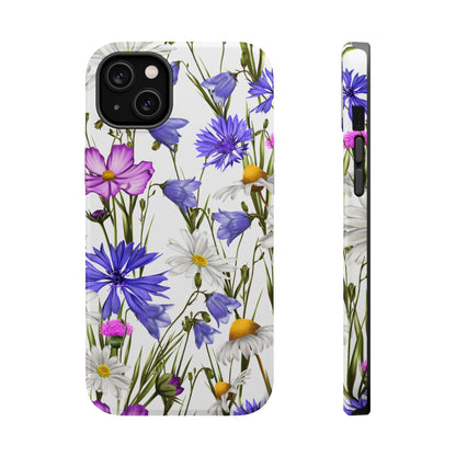 Wildflower Meadow MagSafe Case – Purple, Blue, and White Floral Design - BOGO Cases