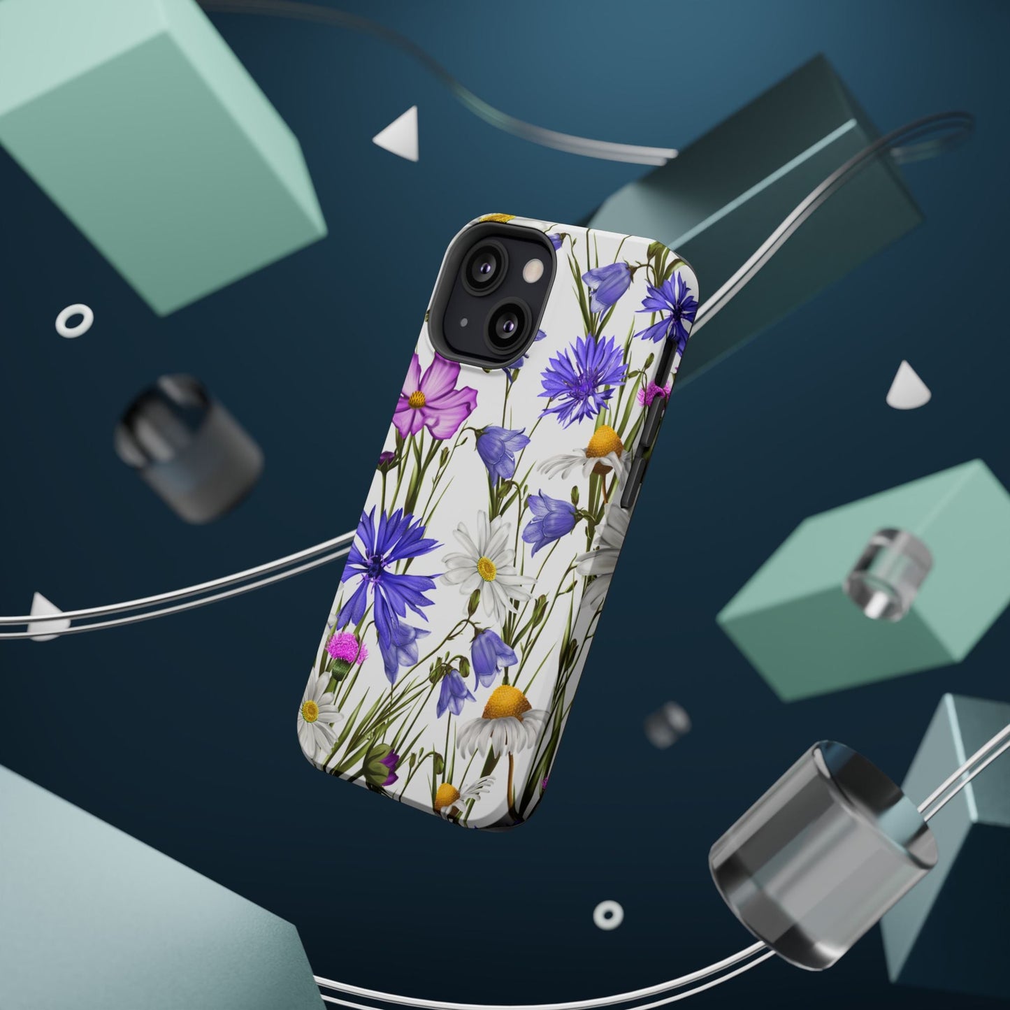 Wildflower Meadow MagSafe Case – Purple, Blue, and White Floral Design - BOGO Cases