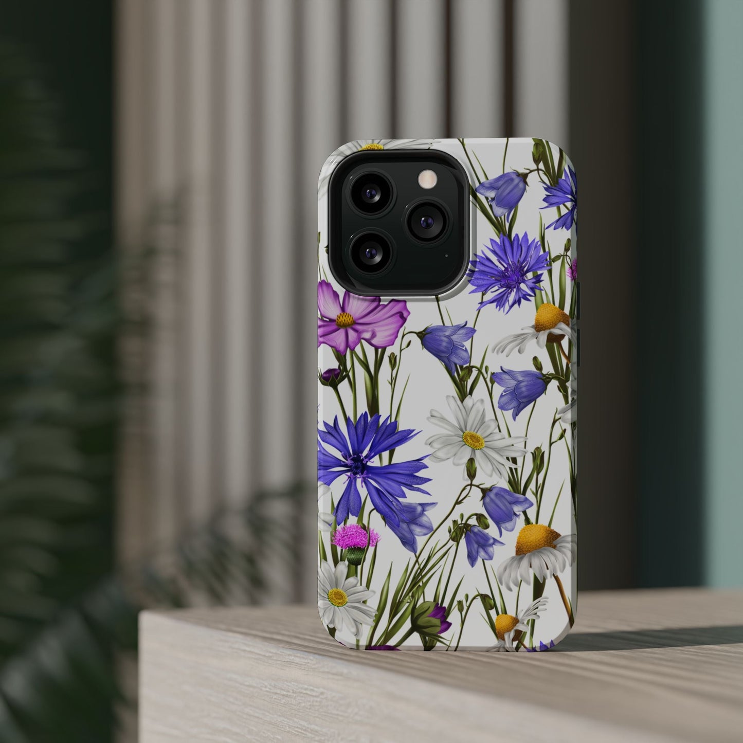 Wildflower Meadow MagSafe Case – Purple, Blue, and White Floral Design - BOGO Cases