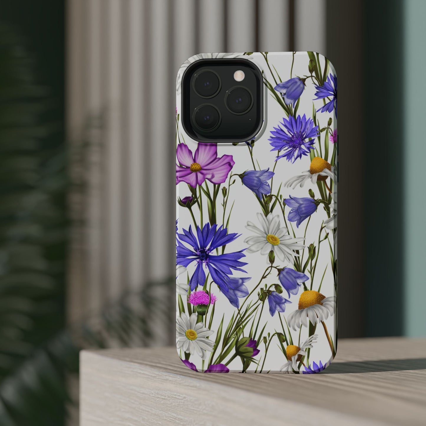 Wildflower Meadow MagSafe Case – Purple, Blue, and White Floral Design - BOGO Cases