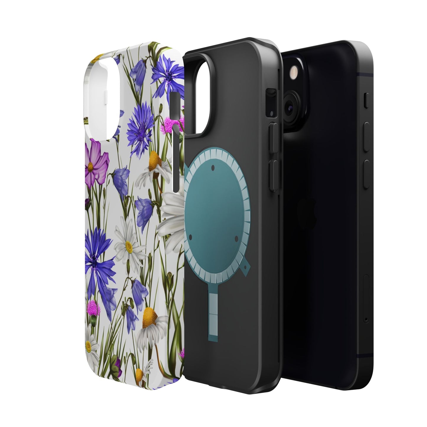 Wildflower Meadow MagSafe Case – Purple, Blue, and White Floral Design - BOGO Cases