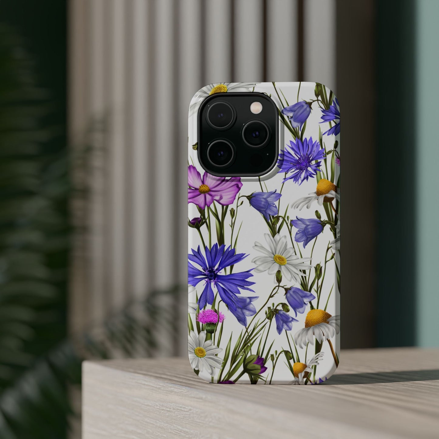 Wildflower Meadow MagSafe Case – Purple, Blue, and White Floral Design - BOGO Cases