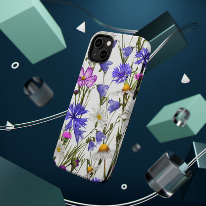 Wildflower Meadow MagSafe Case – Purple, Blue, and White Floral Design - BOGO Cases