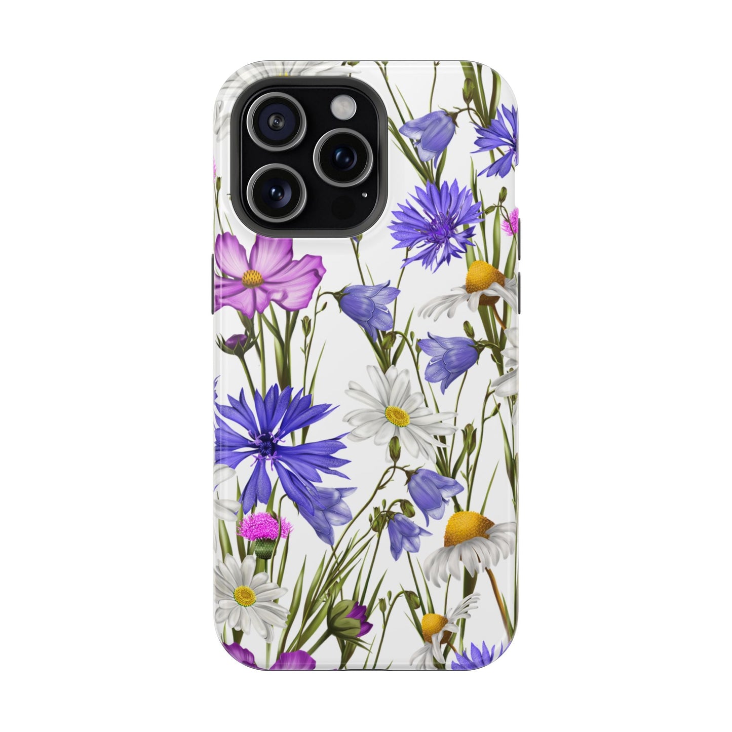 Wildflower Meadow MagSafe Case – Purple, Blue, and White Floral Design - BOGO Cases