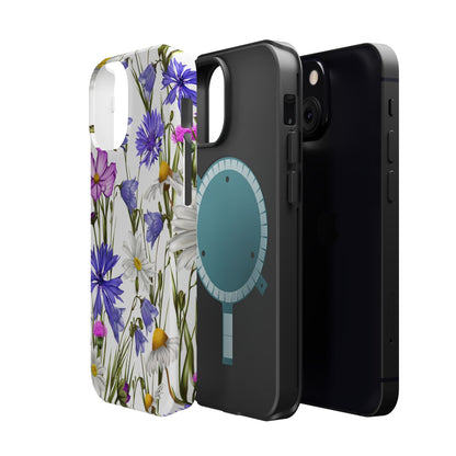 Wildflower Meadow MagSafe Case – Purple, Blue, and White Floral Design - BOGO Cases